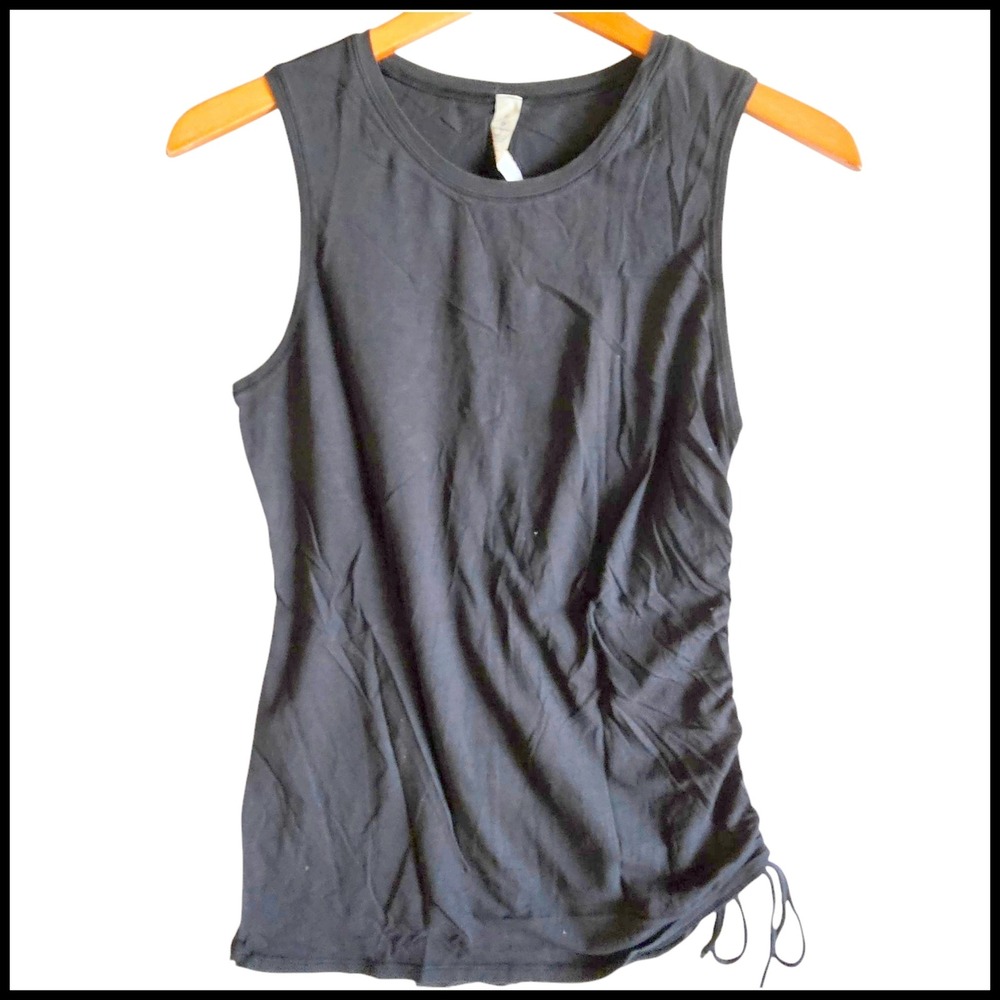 Lululemon Tank Top Ruched Side Sleeveless Athletic Black Size 6